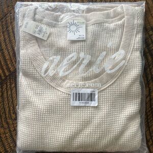 NWT — Aerie Cream Waffle Knit Sweater